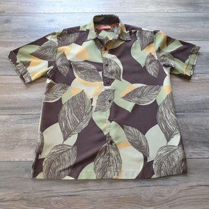 Chispa Mens M Short Sleeve Shirt Luxury Hawaiian Vacation Resort Wear Beach